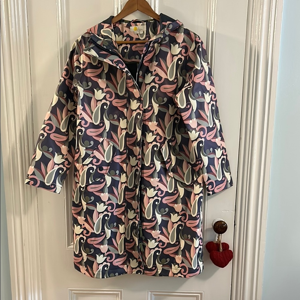 Boden Hooded Floral Raincoat